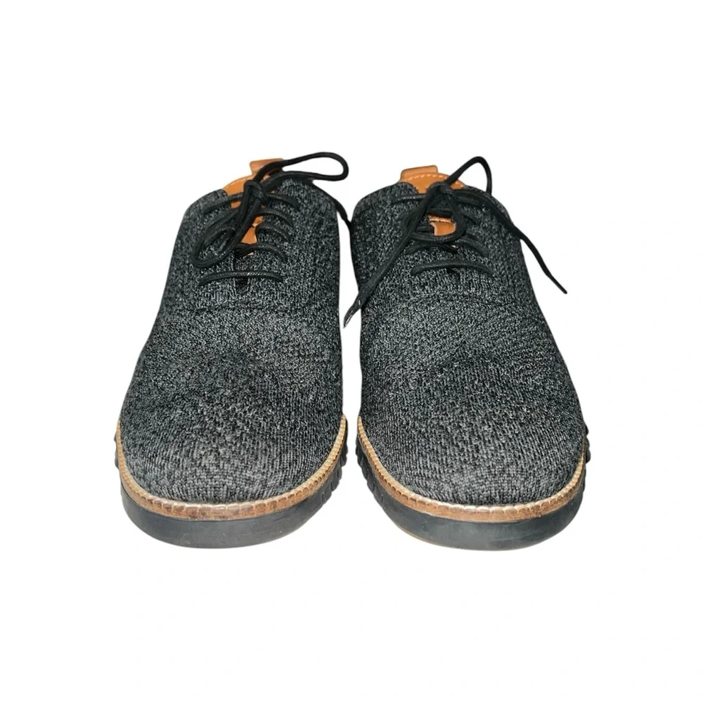 Cole Haan Men’s ZeroGrand Stitchlite Wingtip Oxford Black Gray Shoes Size 10